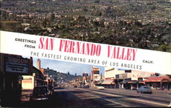 Greetings From San Fernando Valley California Postcard Postcard