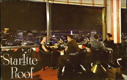 Night View Of San Francisco From The Starlite Roof California Postcard Postcard