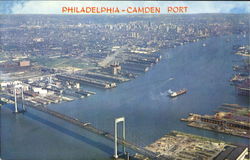 Philadelphia Camden Port Pennsylvania Postcard Postcard