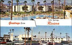 Greetings From Riviera Hotel Palm Springs, CA Postcard Postcard