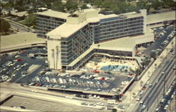 Aerial View Of Beverly Hilton Hotel Postcard