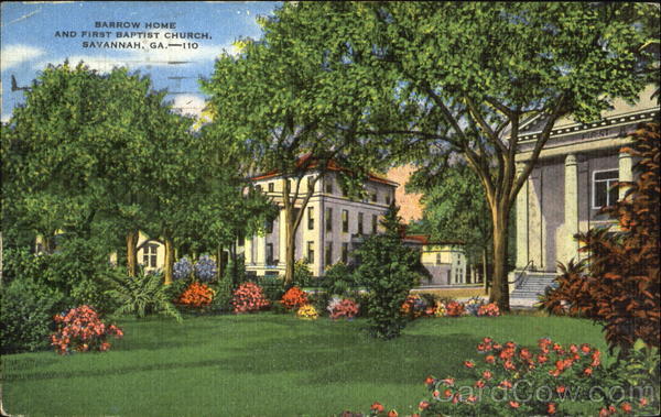 Barrow Home And First Baptist Church Savannah Georgia