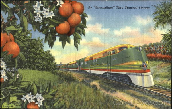 By Streamliner Thru Tropical Florida Trains, Railroad