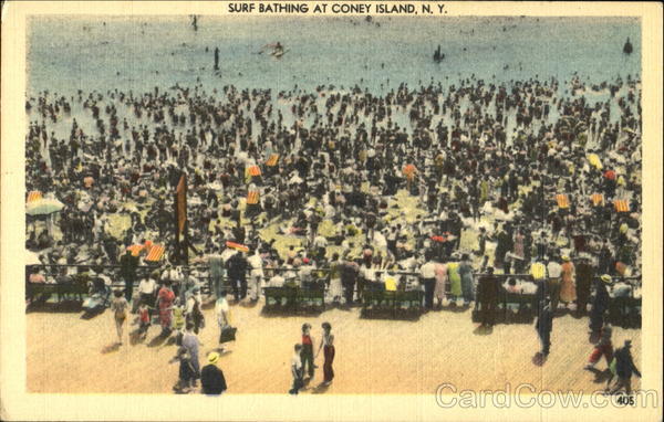 Surf Bathing Coney Island New York