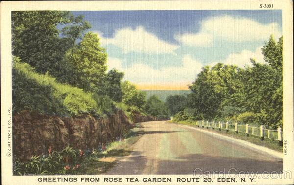 Greetings From Rose Tea Garden, Route 20 Eden New York