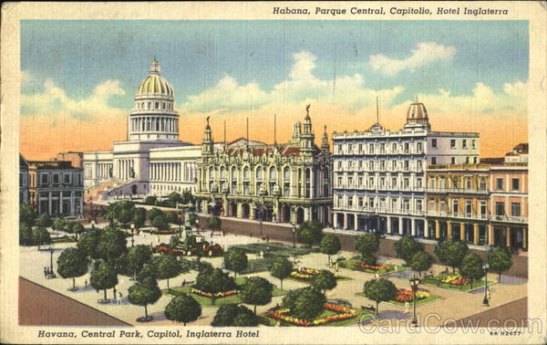 Havana Central Park Capitol Inglaterra Hotel Cuba