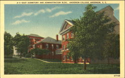 East Dormitory And Administration Bldg, Anderson College South Carolina Postcard Postcard