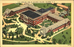 Airplane View Of Columbia College South Carolina Postcard Postcard