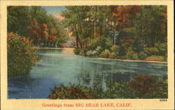 Greetings From Big Bear Lake California Postcard Postcard