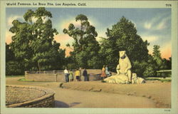 World Famous La Brea Pits Postcard