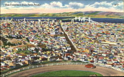San Francisco From Twin Peaks Postcard