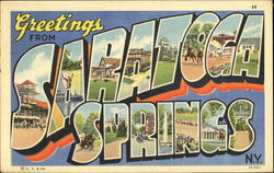 Greetings From Saratoga Springs New York Postcard Postcard
