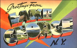Greetings From Lake George Postcard