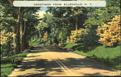 Greetings From Ellenville New York Postcard Postcard