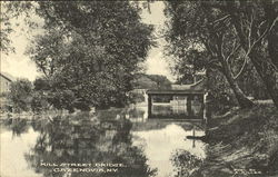 Mill Street Bridge Cazenovia, NY Postcard Postcard
