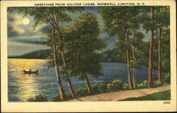 Greetings From Hilltop Lodge Hopewell Junction, NY Postcard Postcard