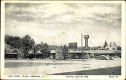 Log Cabin Farms, Route 22 Postcard