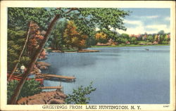 Greetings From Lake Huntington Postcard