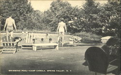 Swimming Pool Camp Carola Spring Valley, NY Postcard Postcard