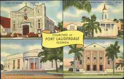 Churches Of Fort Lauderdale Florida Postcard Postcard