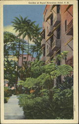 Garden At Royal Hawaiian Hotel Postcard
