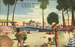 Having Fun On Spa Beach Postcard