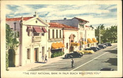 The First National Bank In Palm Beach Welcomes You Postcard