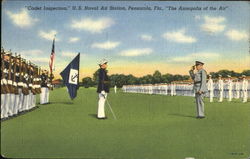 Cadet Inspection, U. S. Naval Air Station Pensacola, FL Postcard Postcard
