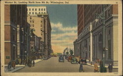 Market Street Looking North, 9th St Postcard
