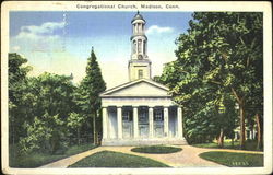 Congregational Church Madison, CT Postcard Postcard