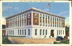 U. S. Post Office New London, CT Postcard Postcard