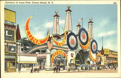 Entrance To Luna Park Postcard