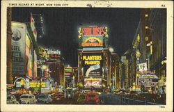 Times Square At Night Postcard