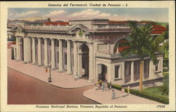 Panama Railroad Station Postcard Postcard