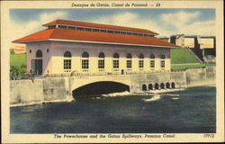 The Powerhouse And The Gatun Spillway Postcard