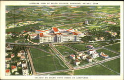Airplane View Of Belen College, Marianao Havana, Cuba Postcard Postcard