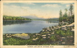 Rainbow Lake And Mt. Katahdin Scenic, ME Postcard Postcard