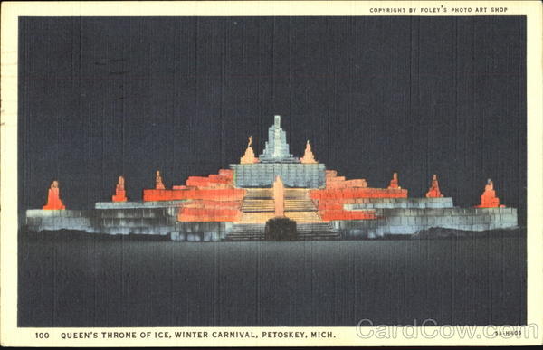 Queen's Throne Of Ice Winter Carnival Petoskey Michigan