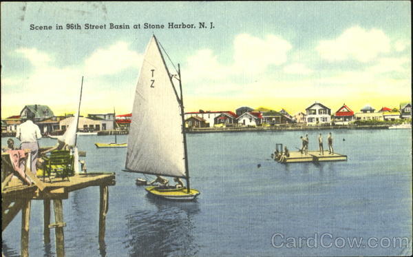 Scene In 96Th Street Basin Stone Harbor New Jersey