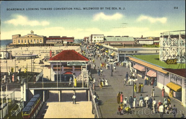 Boardwalk Looking Toward Convention Hall Wildwood New Jersey