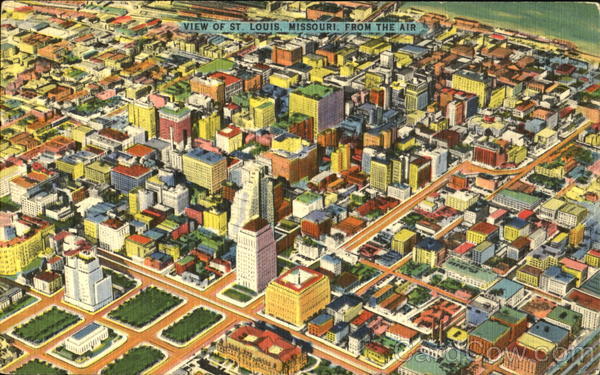 View Of St. Louis From The Air Missouri