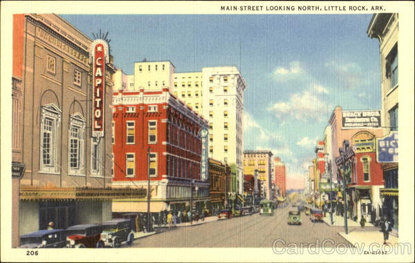 Main Street Looking North Little Rock Arkansas