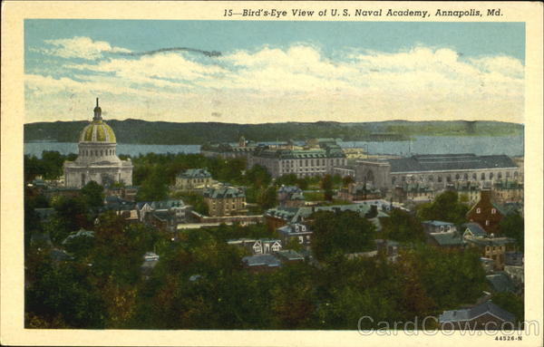 Bird's Eye View Of U. S. Naval Academy Annapolis Maryland
