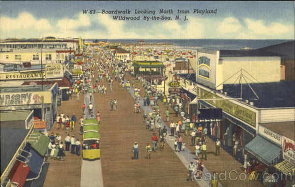 Boardwalk Looking North From Playland Wildwood-by-the-Sea New Jersey