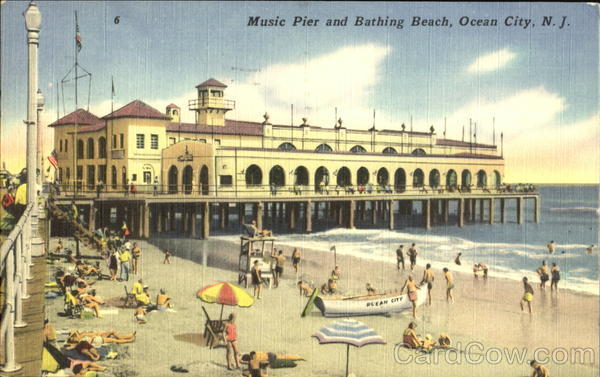 Music Pier And Bathing Beach Ocean City New Jersey