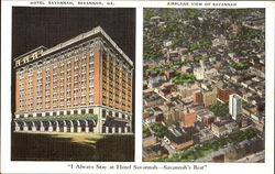 Hotel Savannah Georgia Postcard Postcard