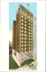 Devonshire Hotel, 17-19 E Ohio St Chicago, IL Postcard Postcard