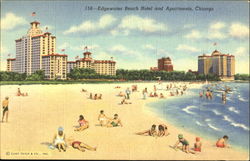 Edgewater Beach Hotel And Apartments Chicago, IL Postcard Postcard