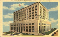 U. S. Court House And Post Office, 8th and Grand Ave Postcard