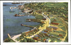 Aerial View Of St. Ignace Saint Ignace, MI Postcard Postcard